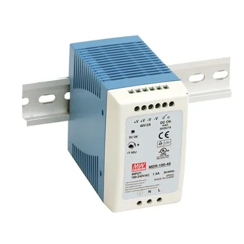 MDR-100-12 Компактный блок питания на DIN-рейку, 12В, 7,5А, 100Вт Mean Well